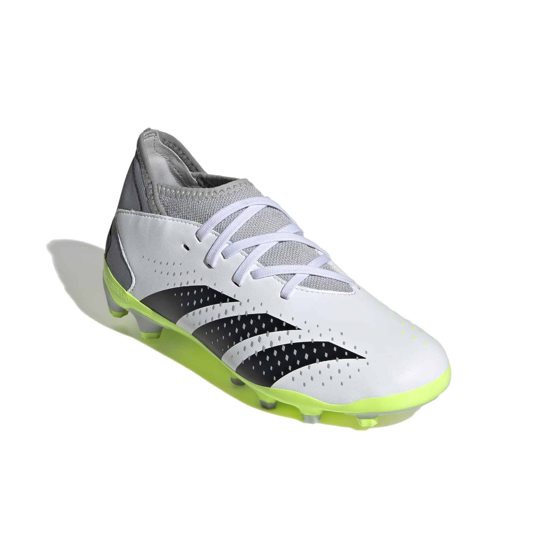 IE9445_5_FOOTWEAR_Photography_Front Lateral Top View_white Scarpe calcio ADIDAS PREDATOR ACCURACY.3 MG Junior
