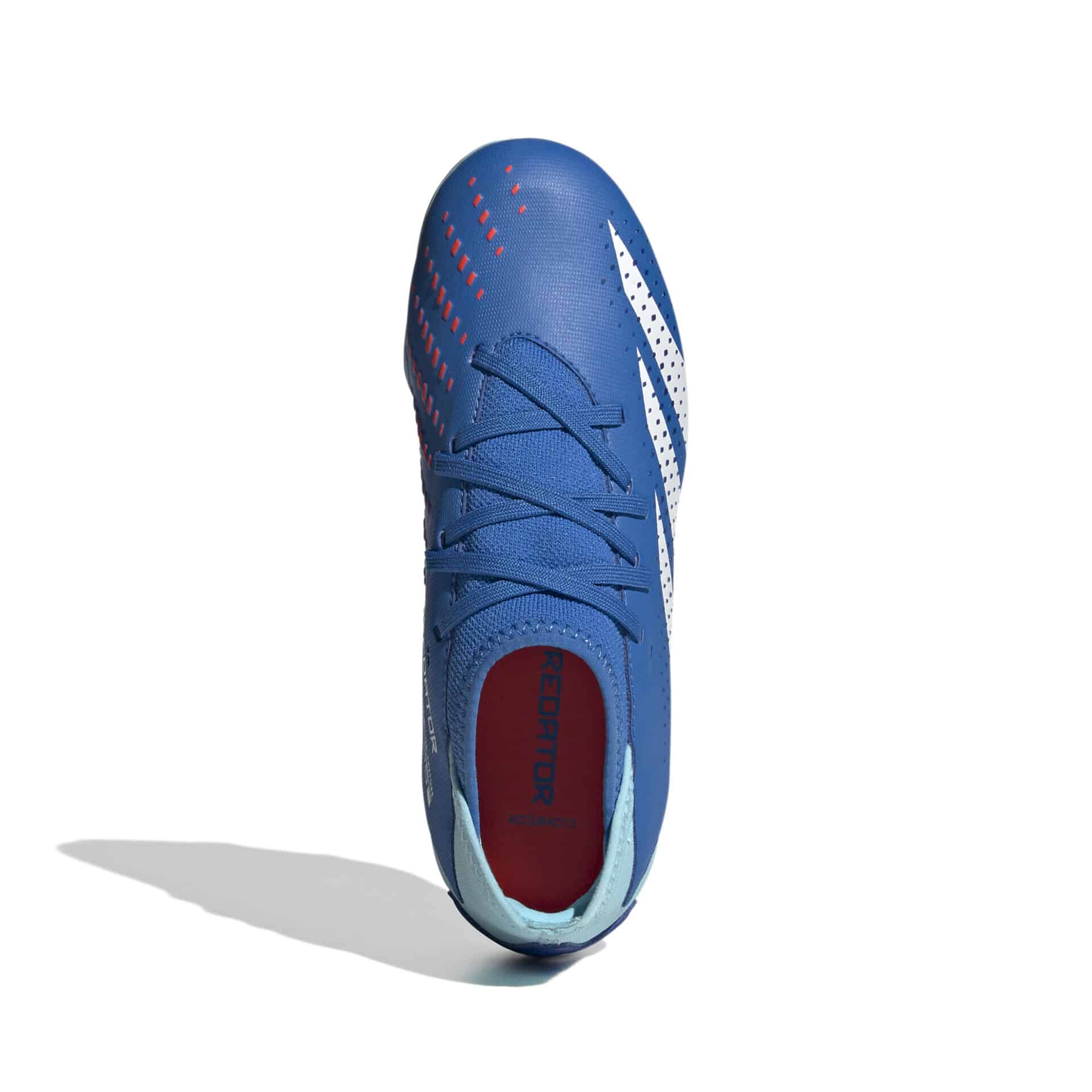 IE9503_2_FOOTWEAR_Photography_Top Portrait View_white Scarpe calcio ADIDAS PREDATOR ACCURACY.3 FG Broyal Junior