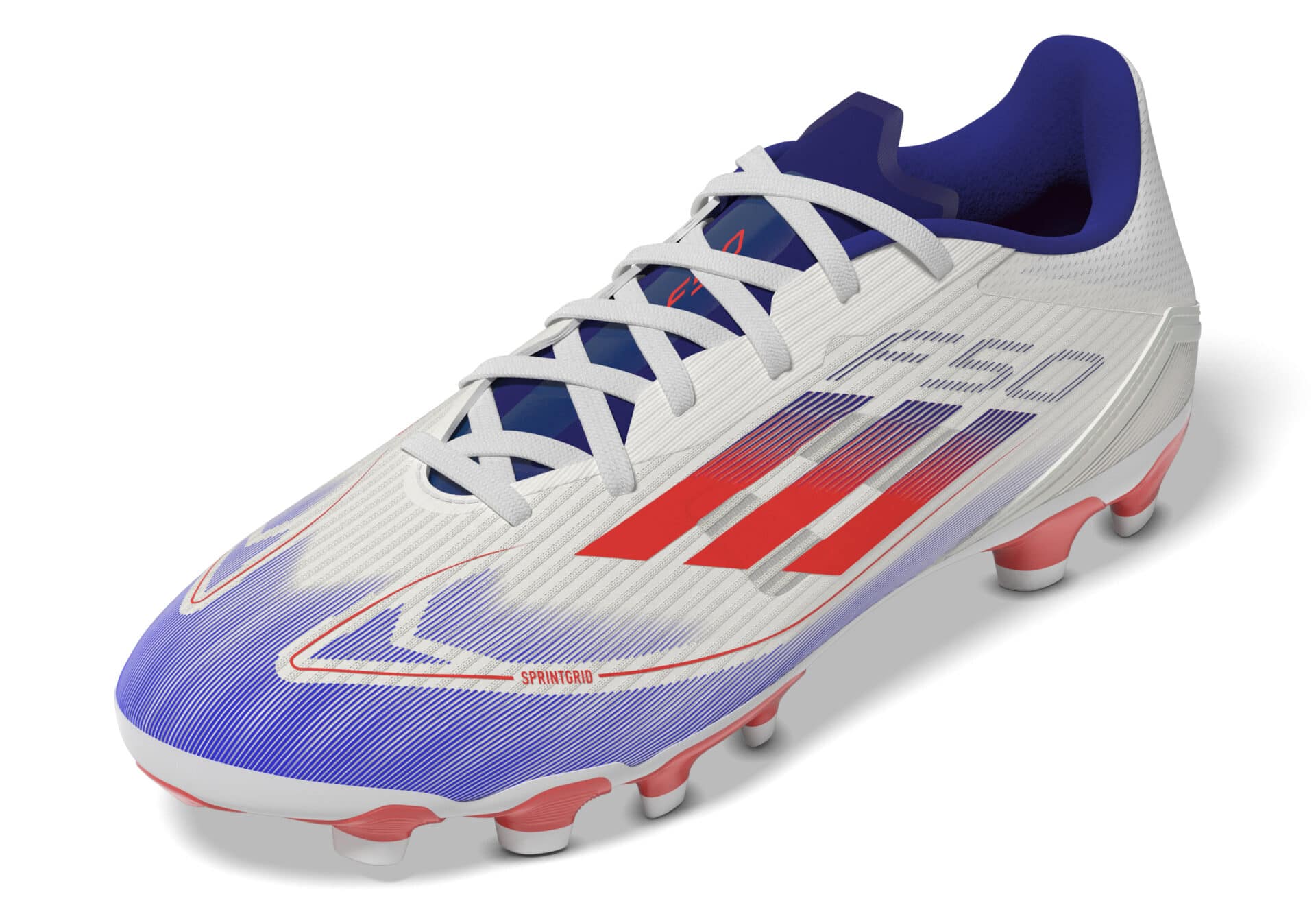 IF1341_9_FOOTWEAR_3D - Rendering_Side Lateral Left View_white Scarpe calcio ADIDAS F50 LEAGUE MG
