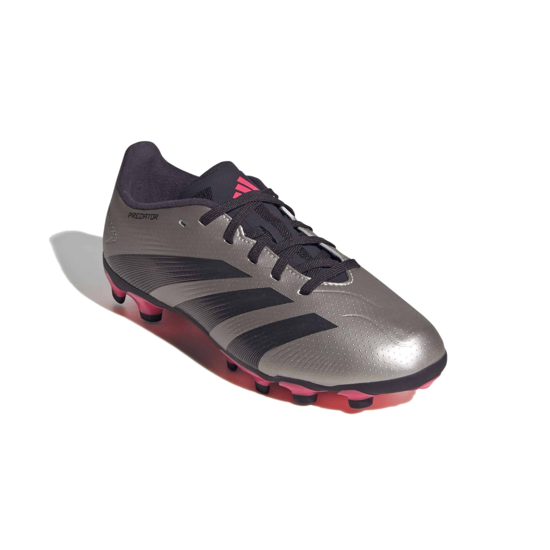 IF6410_5_FOOTWEAR_Photography_Front Lateral Top View_white Scarpe calcio ADIDAS PREDATOR LEAGUE MG Platinum Junior