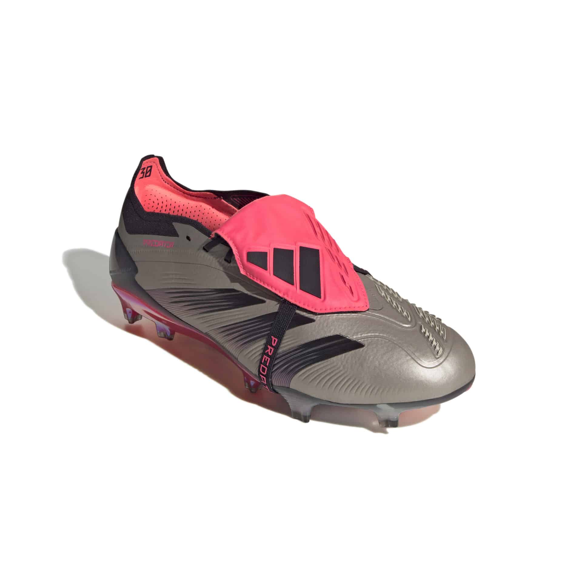 IF6443_5_FOOTWEAR_Photography_Front Lateral Top View_white Scarpe calcio ADIDAS PREDATOR ELITE FT FG Platinum