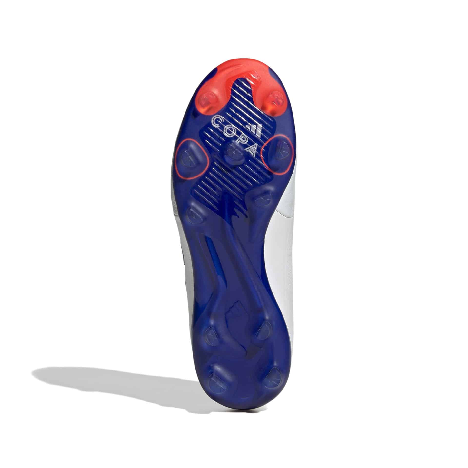IG6406_3_FOOTWEAR_Photography_Bottom View_white Scarpa calcio COPA PURE 2 ELITE FG Junior Bianco Blu