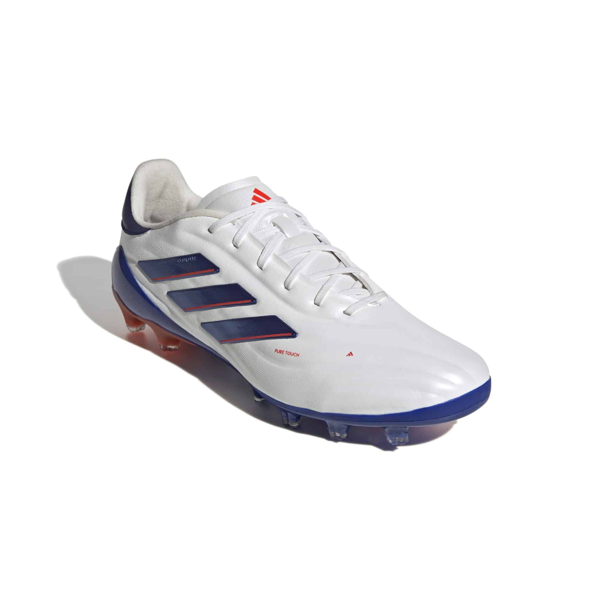 IG8677_5_FOOTWEAR_Photography_Front Lateral Top View_white Scarpe da calcio COPA PURE 2 ELITE AG WhiteBlueRed