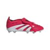 IH5077_1_FOOTWEAR_Photography_Side Lateral Center View_white Scarpe calcio ADIDAS PREDATOR ELITE FT FG Junior Lucid Red