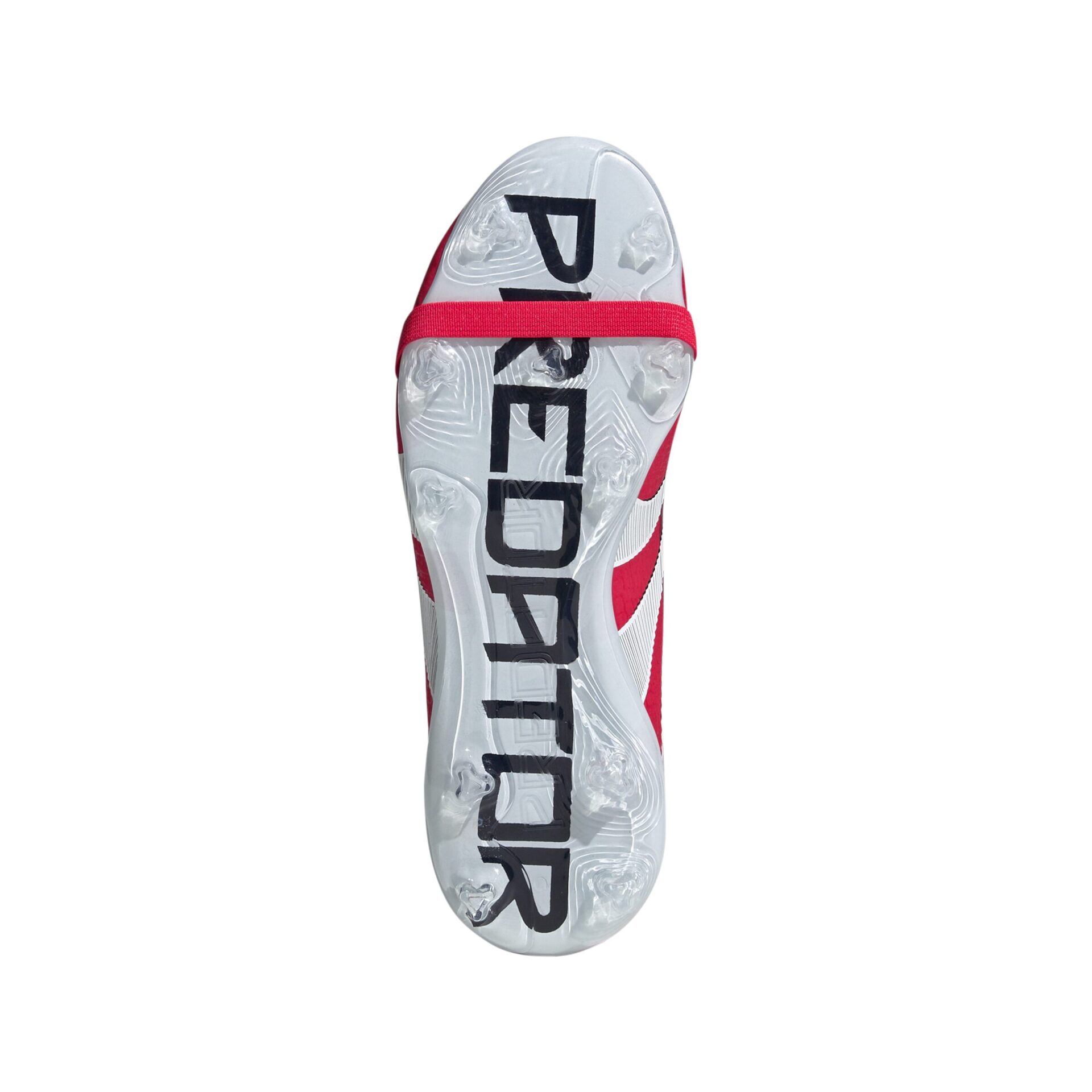 IH5077_3_FOOTWEAR_Photography_Bottom View_white Scarpe calcio ADIDAS PREDATOR ELITE FT FG Junior Lucid Red
