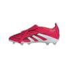 IH5077_4_FOOTWEAR_Photography_Side Medial Center View_white Scarpe calcio ADIDAS PREDATOR ELITE FT FG Junior Lucid Red