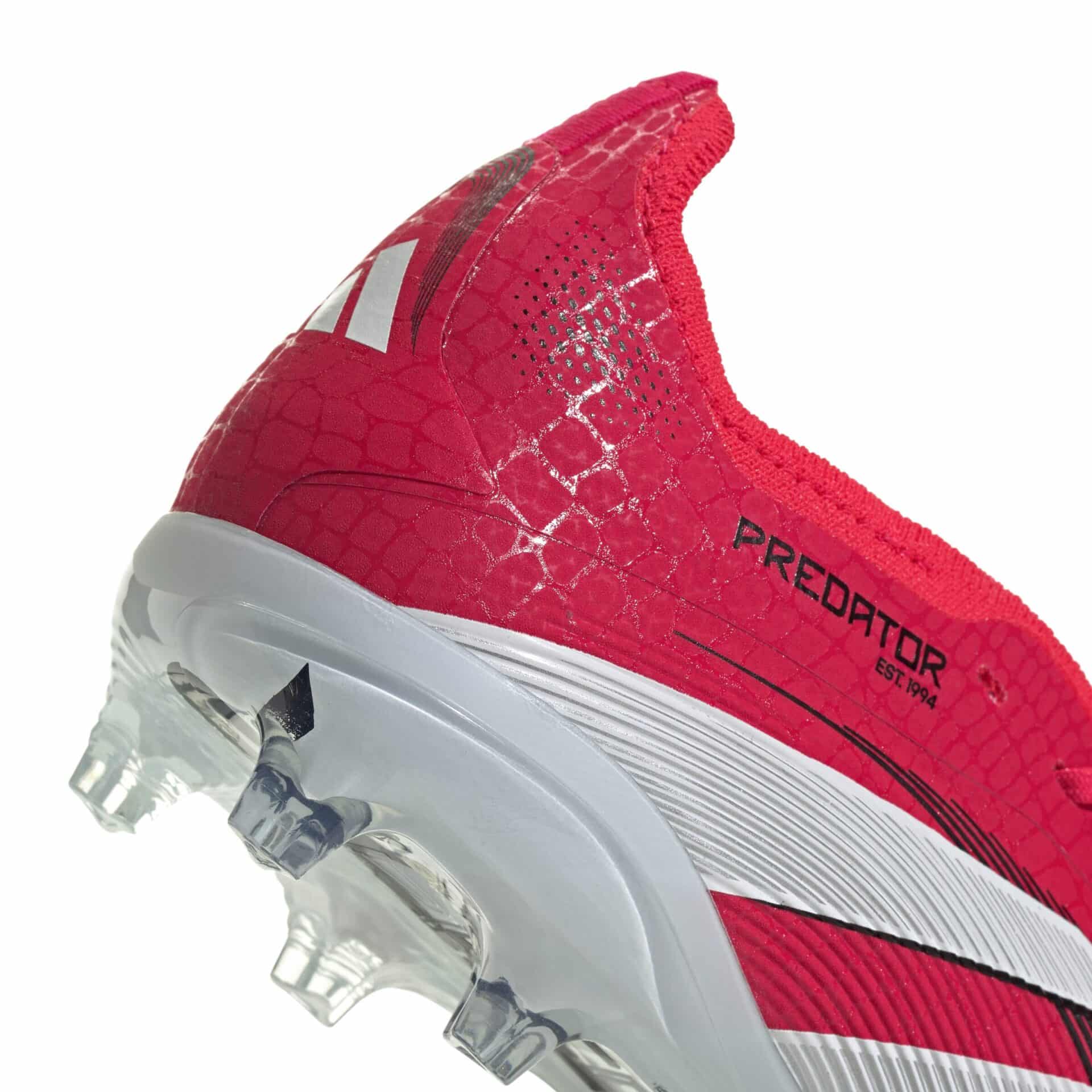 IH5077_8_FOOTWEAR_Photography_Detail View 2_white Scarpe calcio ADIDAS PREDATOR ELITE FT FG Junior Lucid Red