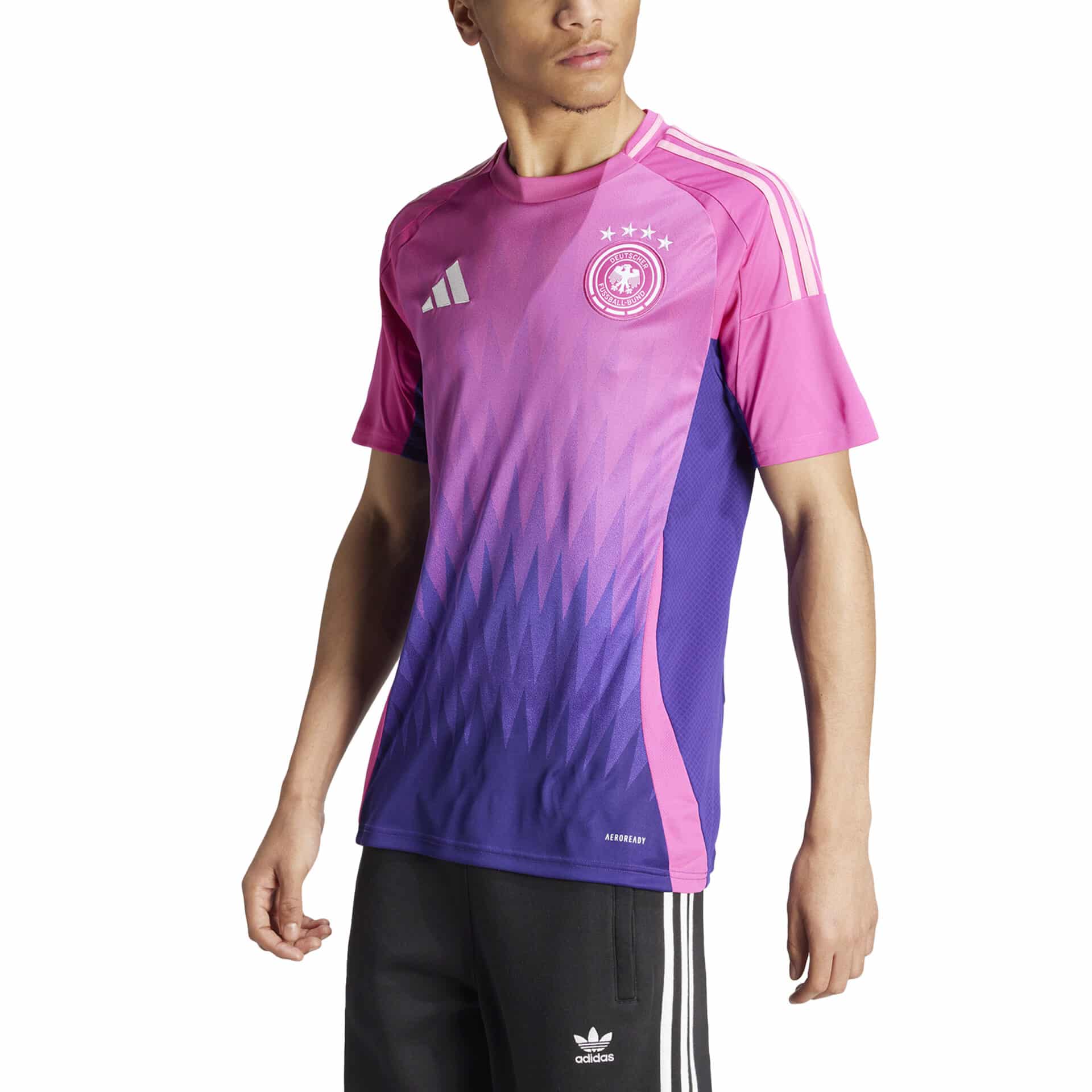 IP8158_5_APPAREL_On Model_Front View_white ADIDAS Maglia Away 24 GERMANIA