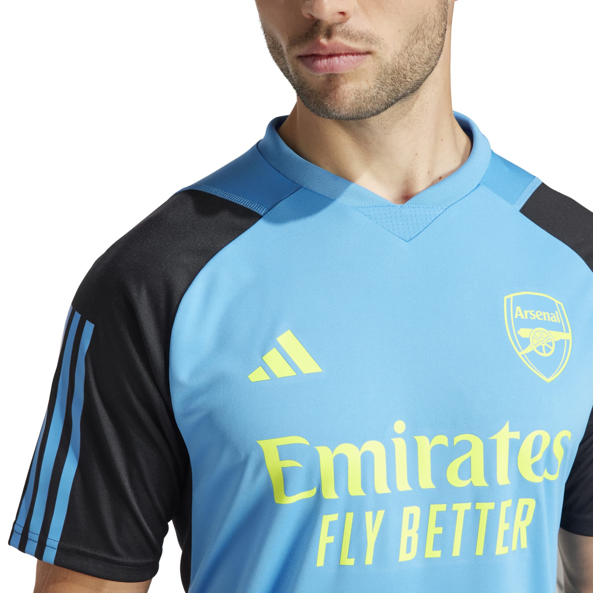 IP9160_10_APPAREL_On Model_Detail View 2_white Maglia da allenamento Tiro 23 ARSENAL FC
