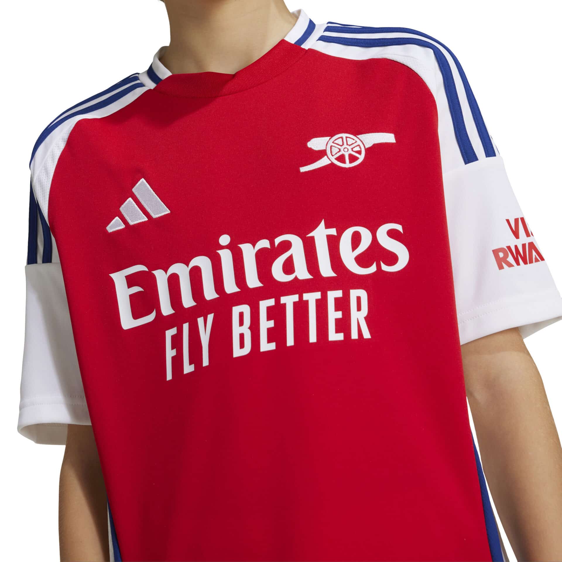 IS8141_8_APPAREL_On Model_Detail View 1_white Maglia Junior Home ARSENAL FC 24/25