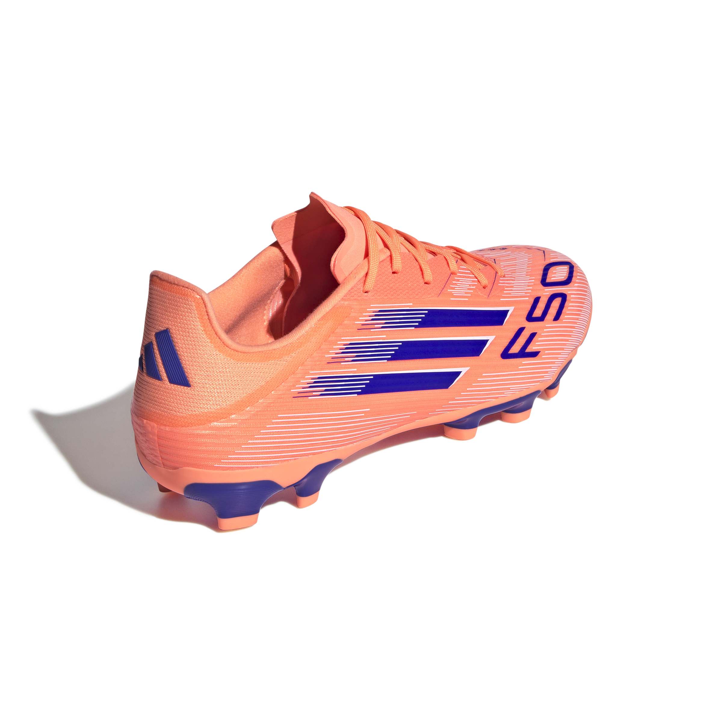 JH7729_6_FOOTWEAR_Photography_Back Lateral Top View_white Scarpe calcio ADIDAS F50 LEAGUE MG Beaora