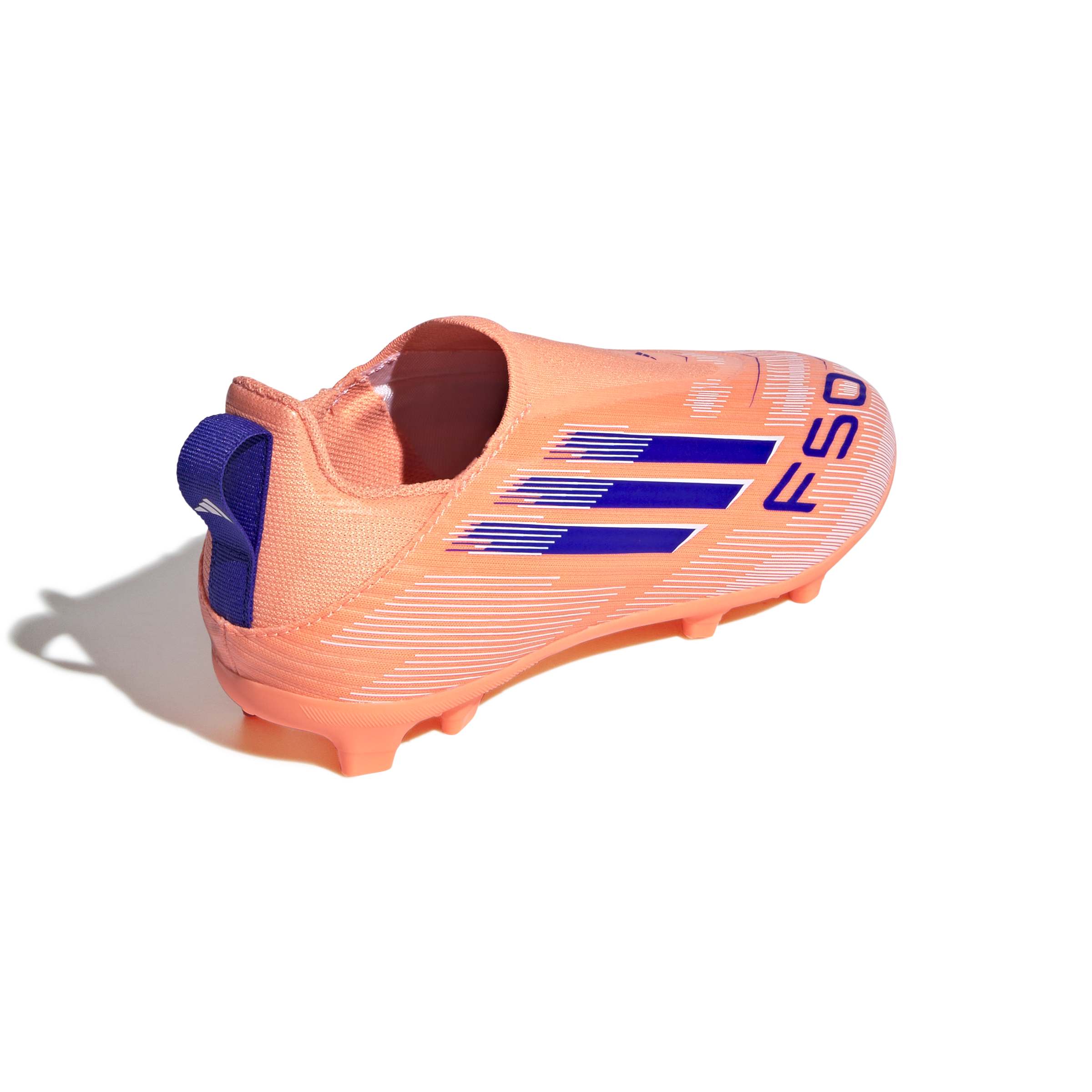 JH7742_6_FOOTWEAR_Photography_Back Lateral Top View_white Scarpa calcio ADIDAS F50 LEAGUE LL FG/MG Junior Beaora