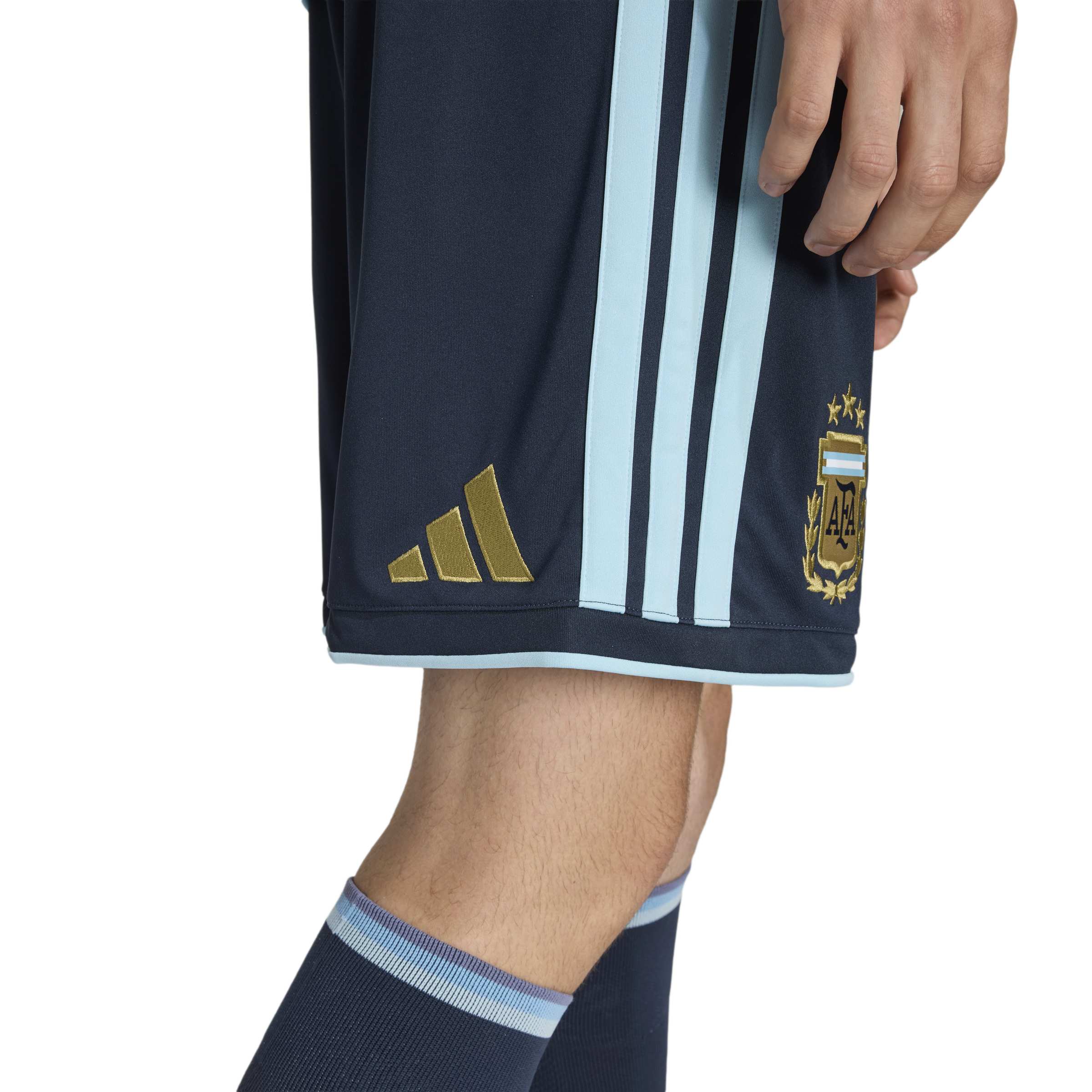 JM1325_7_APPAREL_On Model_Detail View 2_white ADIDAS Short Home 26 ARGENTINA Blu