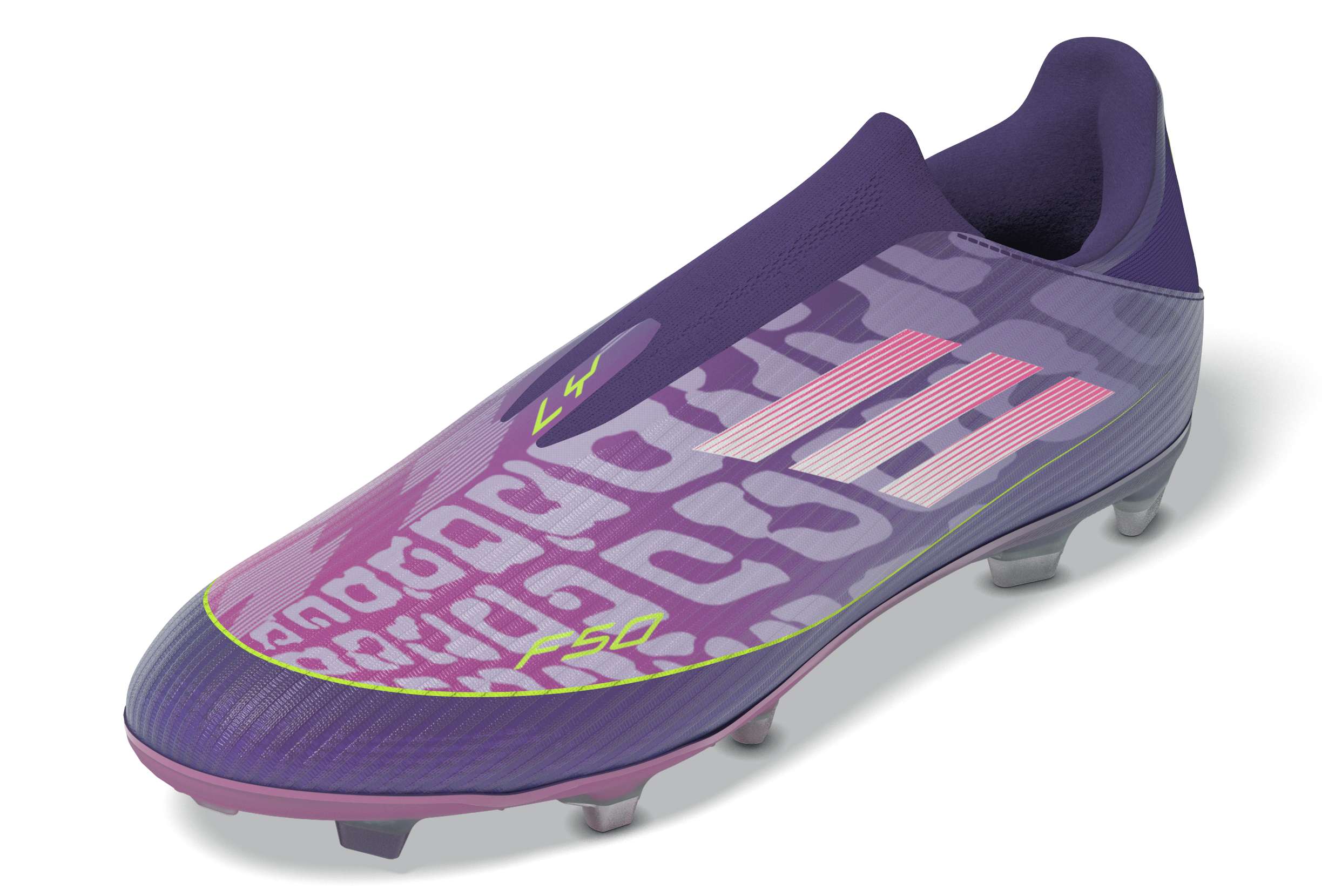 JQ9730_10_FOOTWEAR_3D - Rendering_Side Lateral Left View_white Scarpe calcio ADIDAS F50 LEAGUE LL FG LAMINE JAMAL