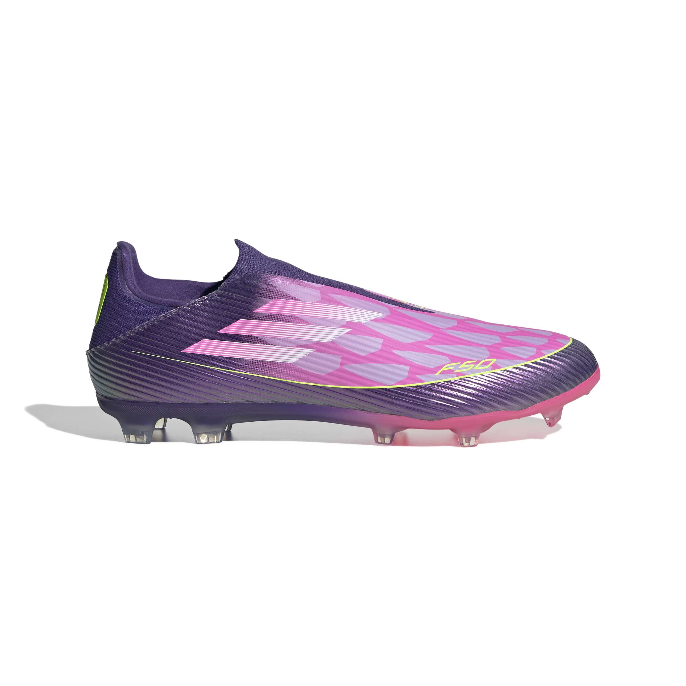 JQ9730_1_FOOTWEAR_Photography_Side Lateral Center View_white Scarpe calcio ADIDAS F50 LEAGUE LL FG LAMINE JAMAL
