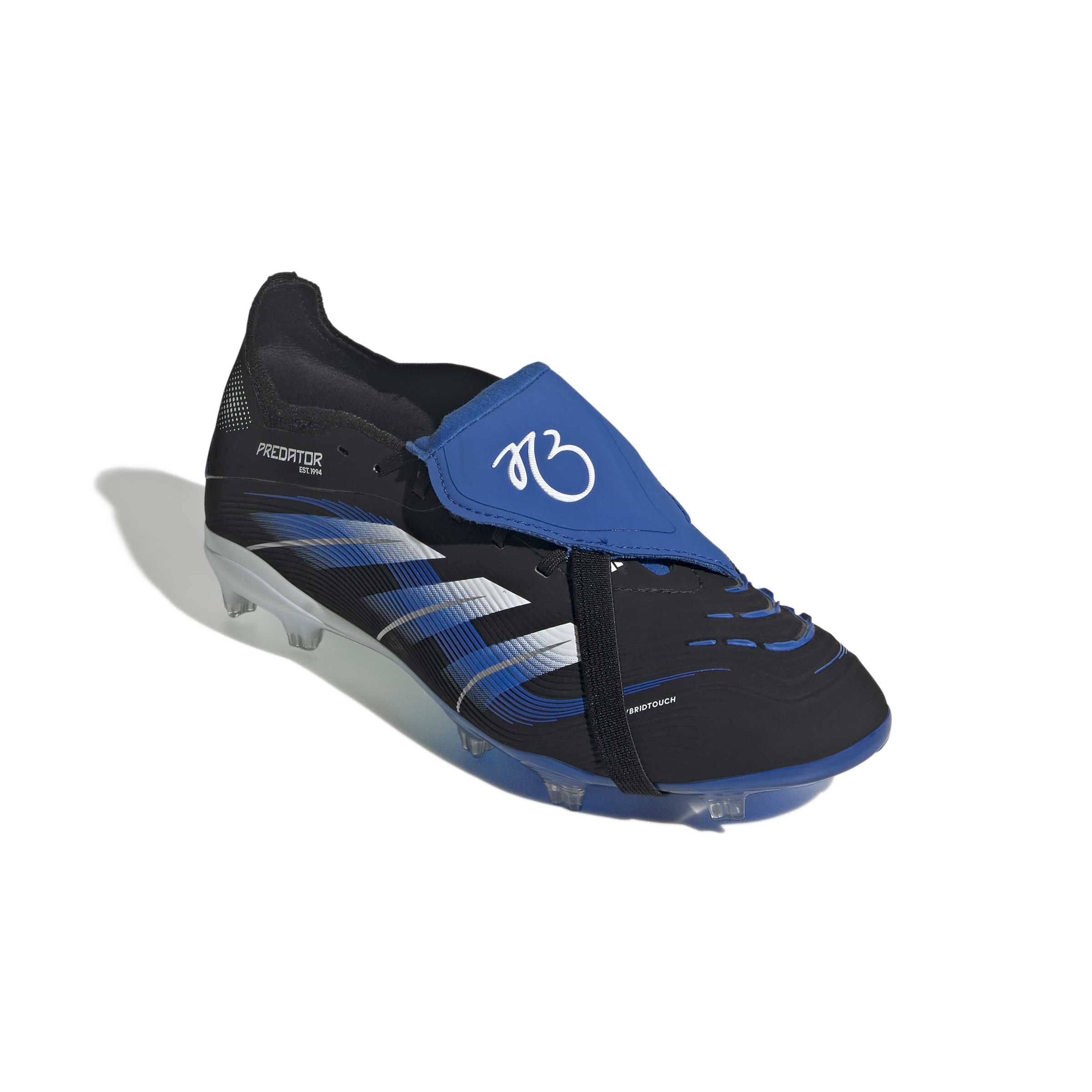 JR1754_5_FOOTWEAR_Photography_Front Lateral Top View_white Scarpe calcio ADIDAS PREDATOR ELITE FT FG BELLINGHAM Junior
