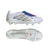 JR3322_11_FOOTWEAR_Photography_Side Lateral Bottom View_white Scarpe calcio ADIDAS PREDATOR PRO FT FG Bianco Blu
