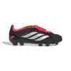 JR3332_1_FOOTWEAR_Photography_Side Lateral Center View_white Scarpe calcio ADIDAS PREDATOR ELITE FT FG Junior Black White Lucid Red