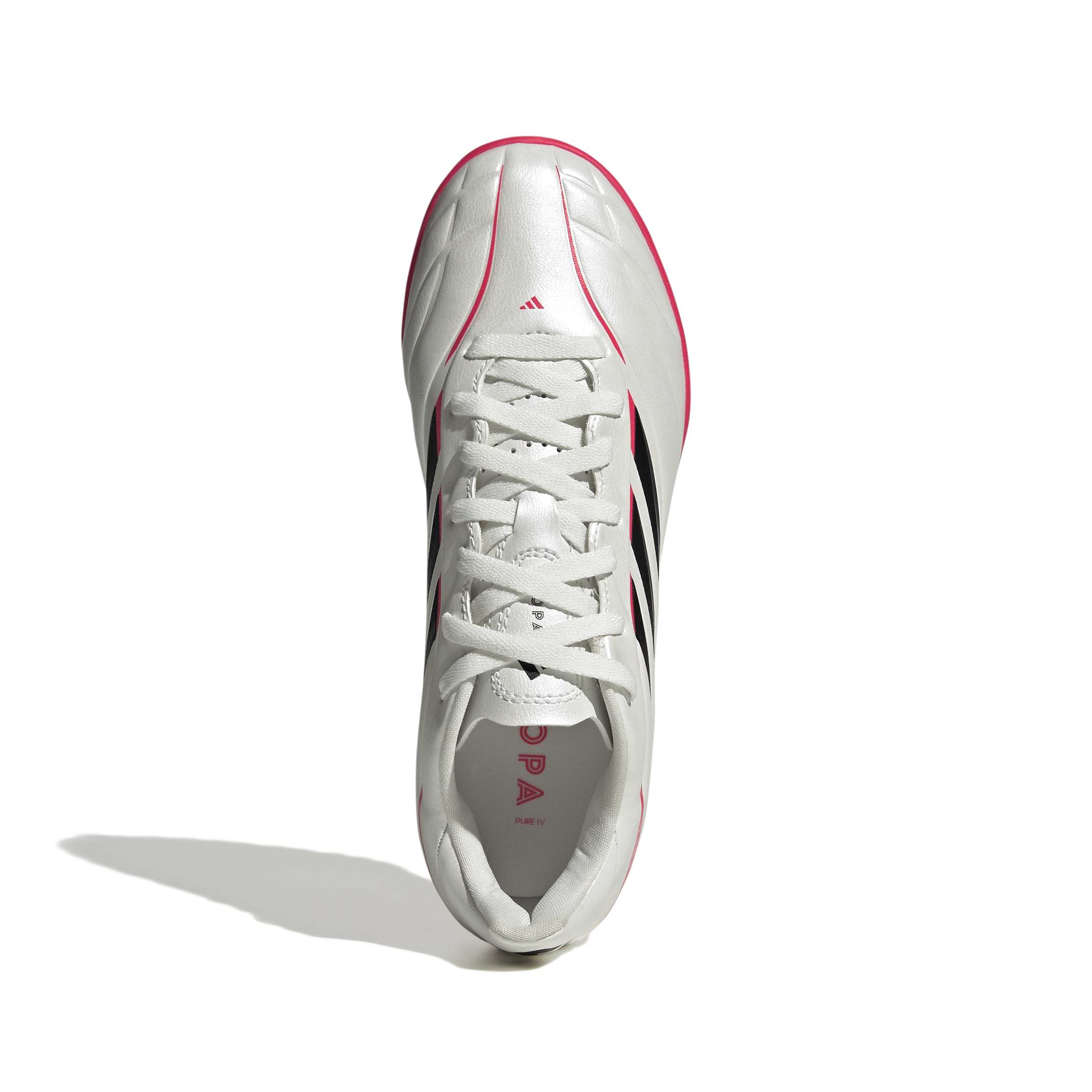 JR6194_2_FOOTWEAR_Photography_Top Portrait View_white SCARPE calcio COPA PURE IV CLUB Junior