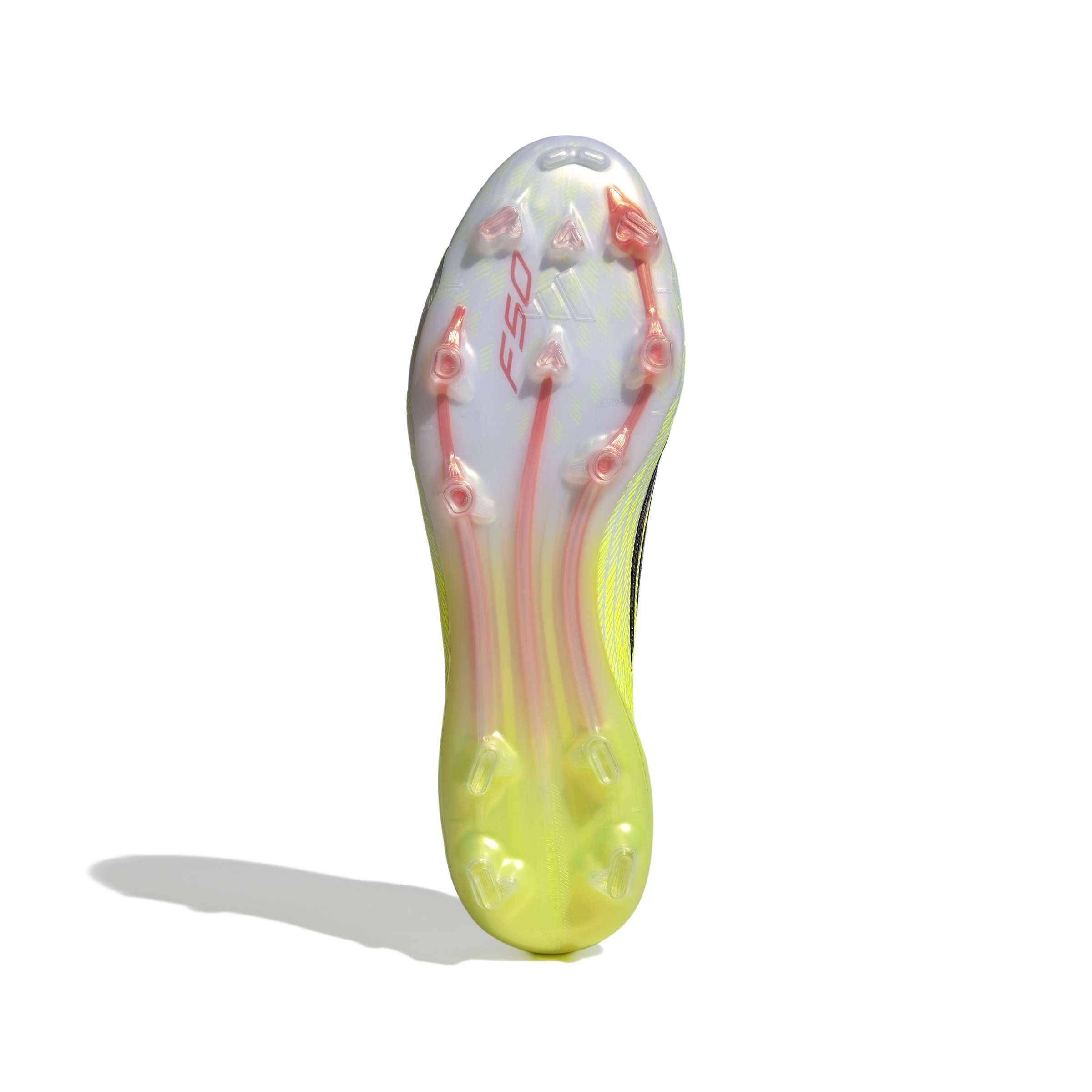 JR6457_3_FOOTWEAR_Photography_Bottom View_white Scarpe calcio ADIDAS F50 ELITE FG Yellow
