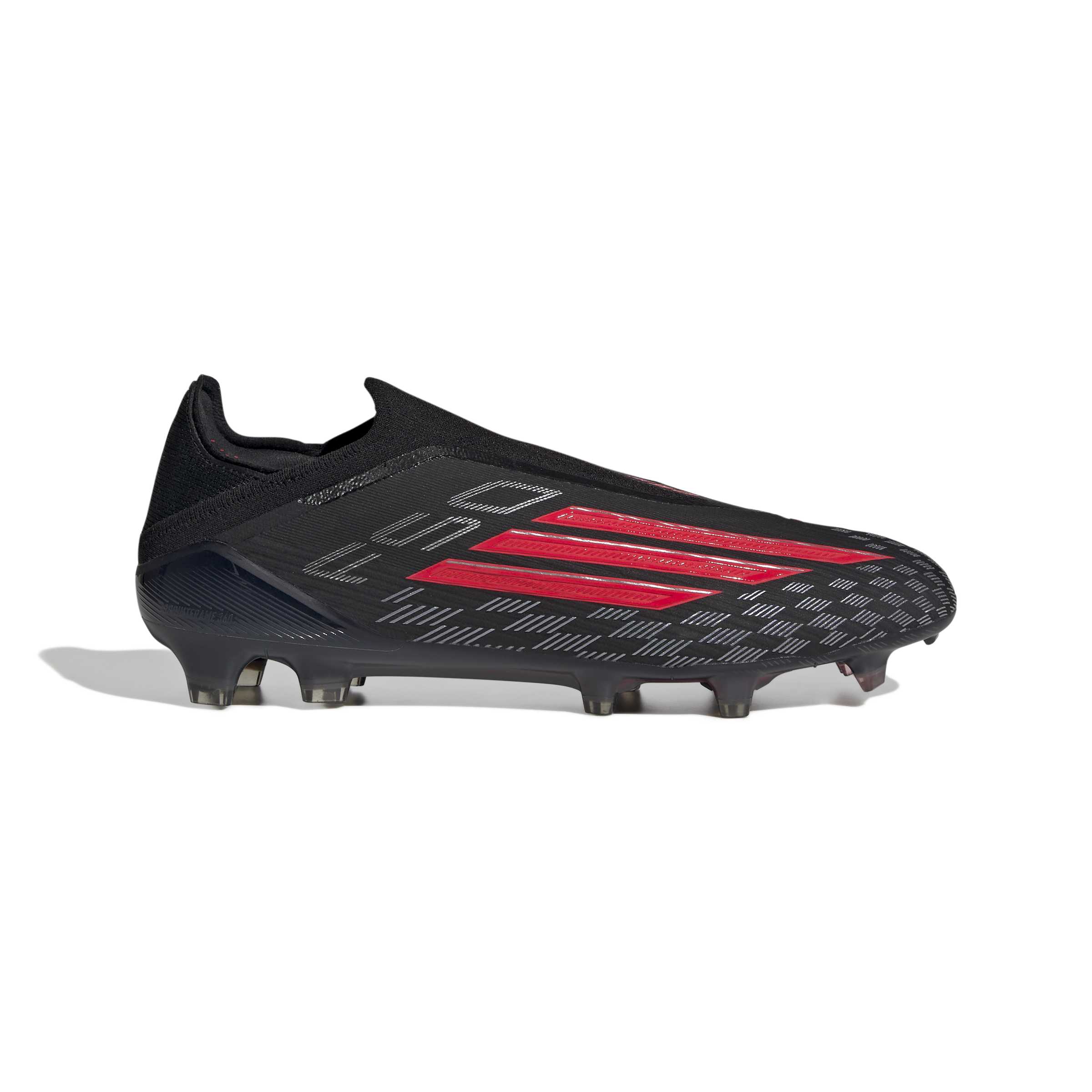 JR6460_1_FOOTWEAR_Photography_Side Lateral Center View_white Scarpe calcio ADIDAS F50 ELITE LL FG Black Lucid Red