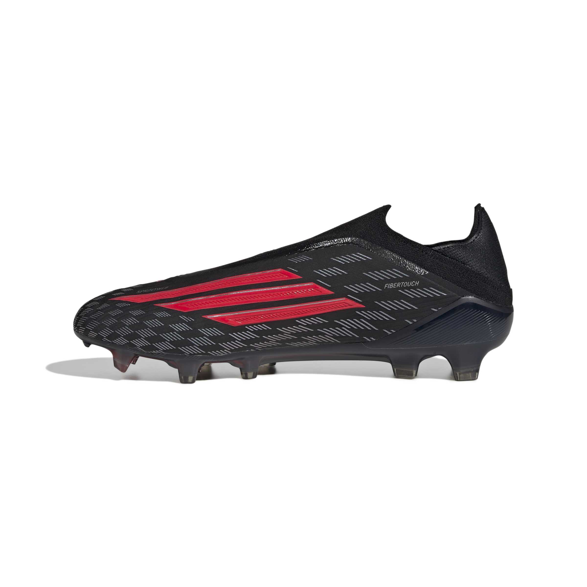 JR6460_4_FOOTWEAR_Photography_Side Medial Center View_white Scarpe calcio ADIDAS F50 ELITE LL FG Black Lucid Red