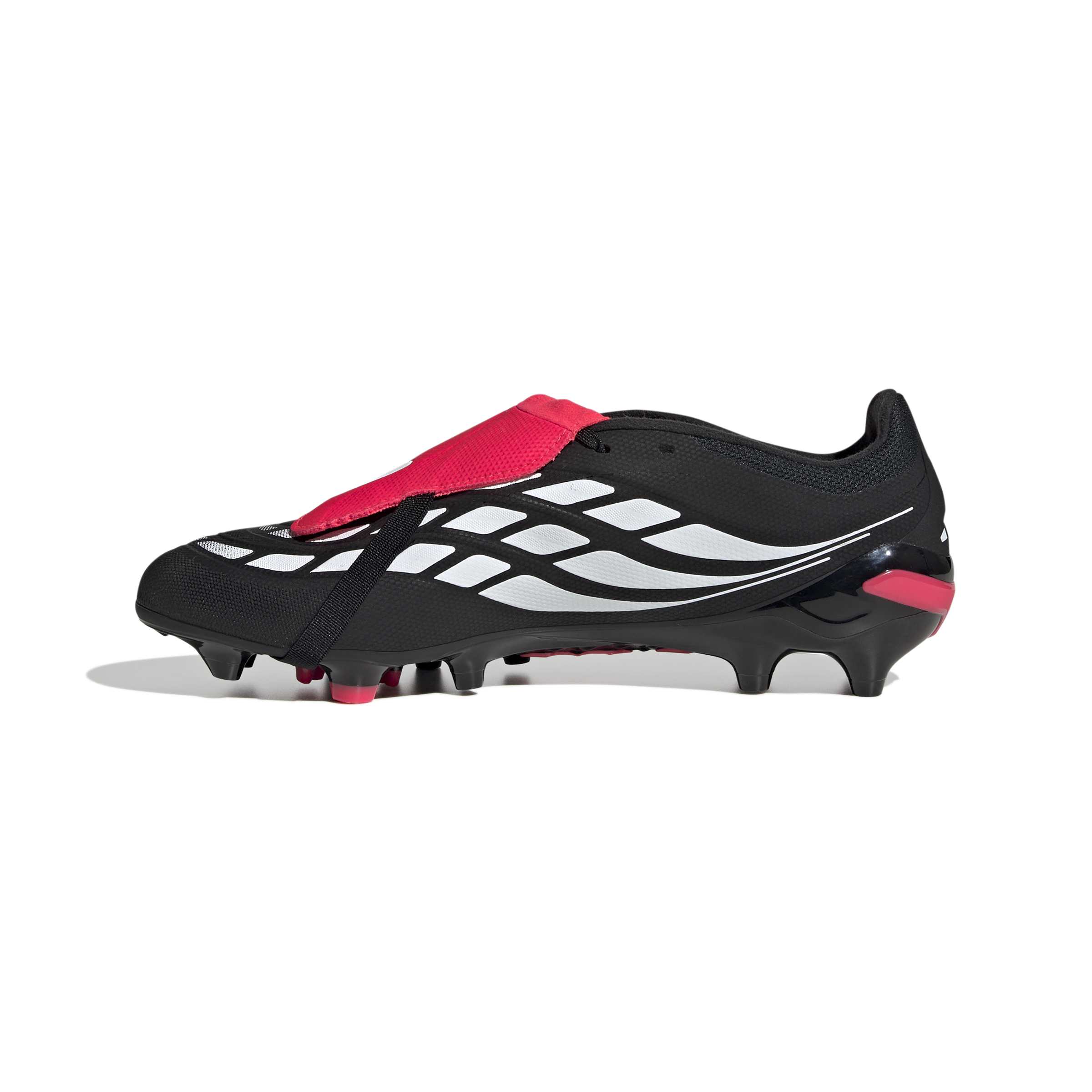 JR7900_4_FOOTWEAR_Photography_Side Medial Center View_white Scarpe calcio ADIDAS PREDATOR League FT AG Black White Lucid Red