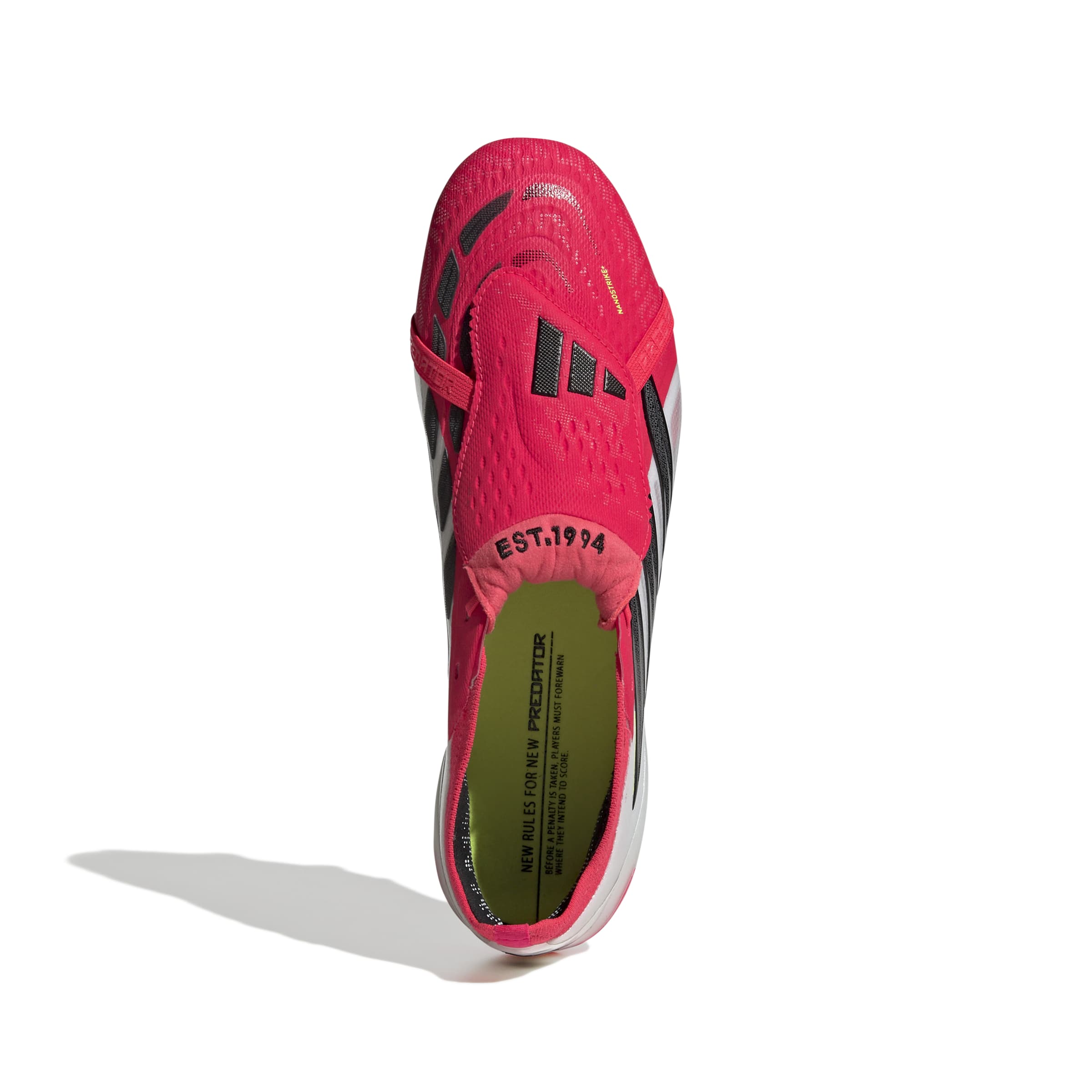 JS0380_2_FOOTWEAR_Photography_Top Portrait View_white Scarpe calcio ADIDAS PREDATOR ELITE FT FG Lucid Red White Black