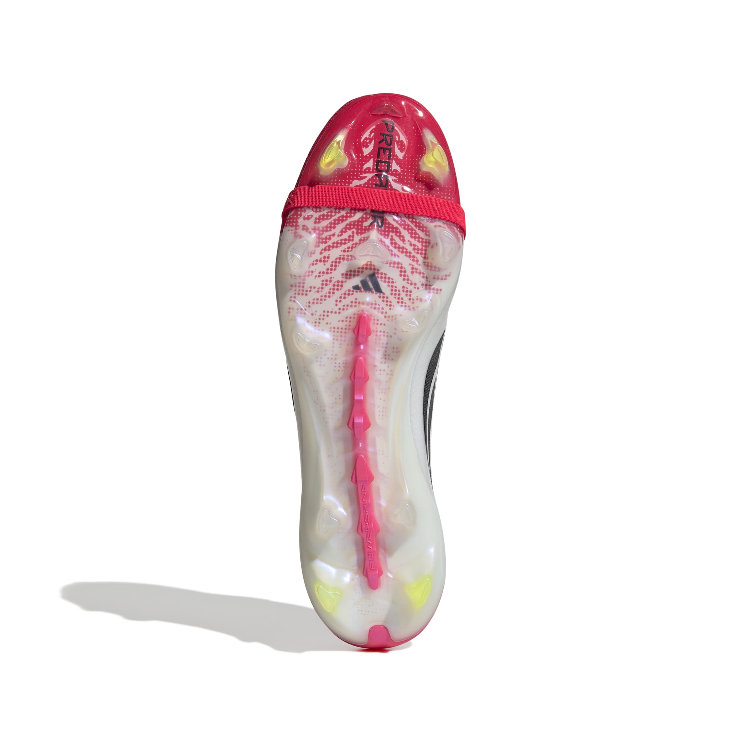 JS0380_3_FOOTWEAR_Photography_Bottom View_white Scarpe calcio ADIDAS PREDATOR ELITE FT FG Lucid Red White Black