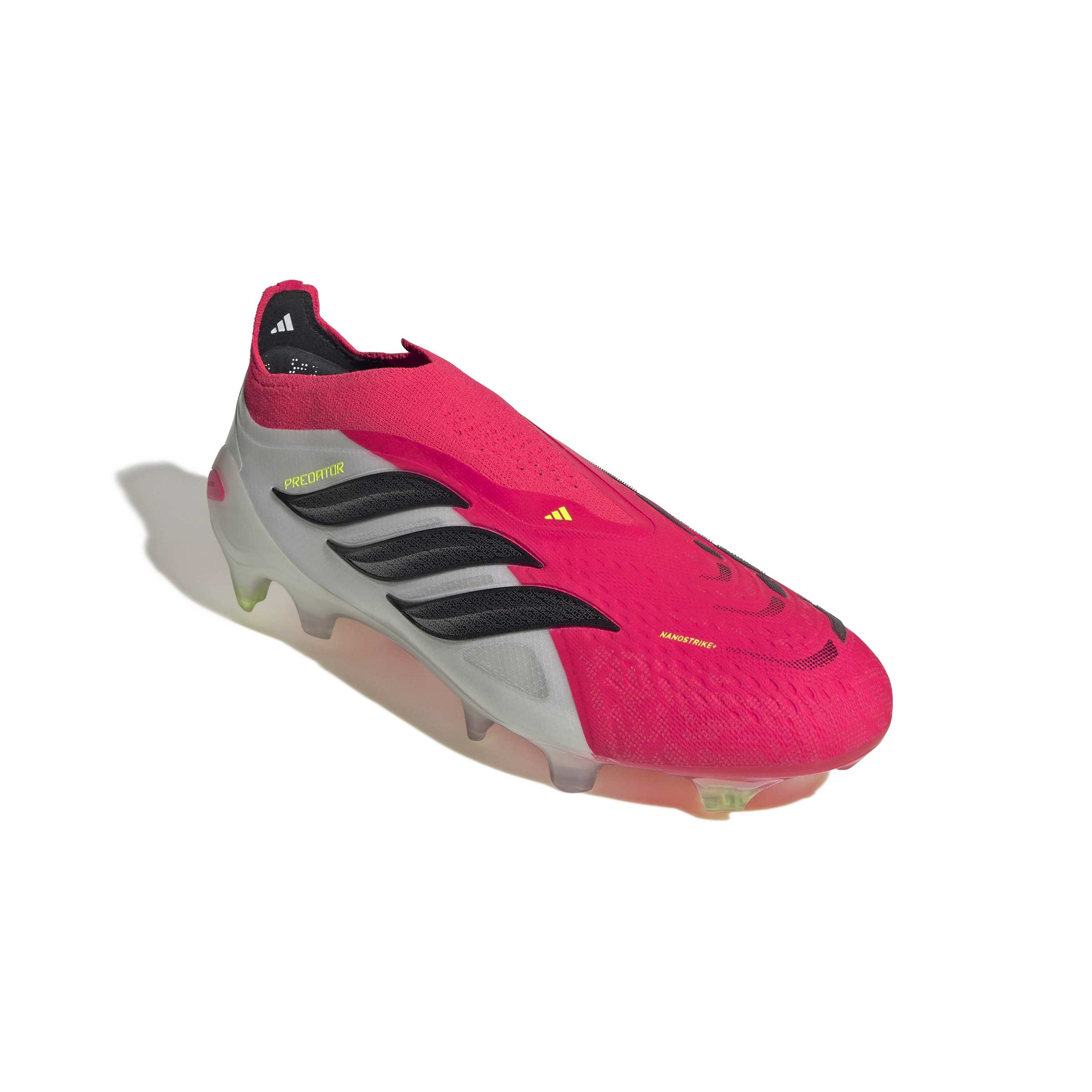 JS0407_5_FOOTWEAR_Photography_Front Lateral Top View_white Scarpe calcio ADIDAS PREDATOR ELITE LL FG Lucid Red