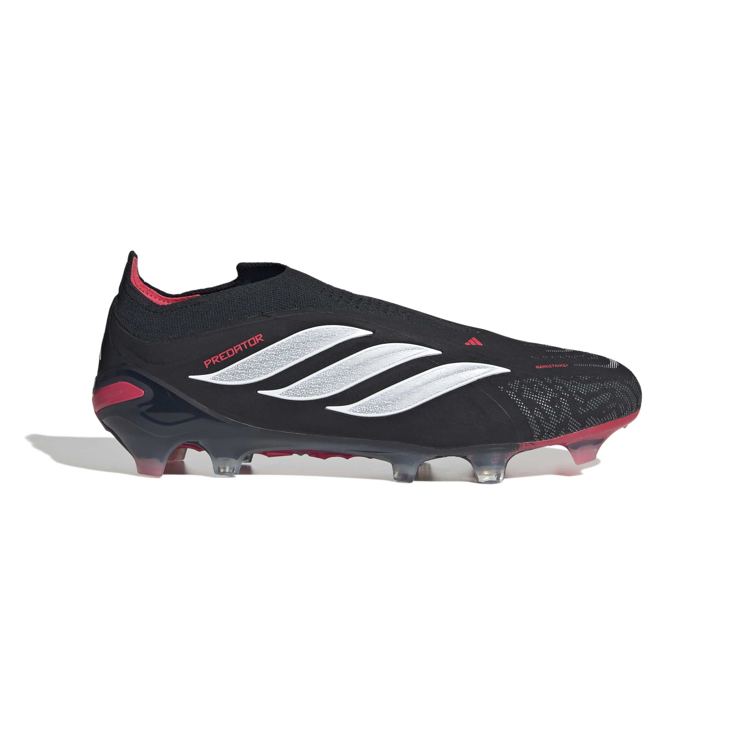 JS0408_1_FOOTWEAR_Photography_Side Lateral Center View_white Scarpe calcio ADIDAS PREDATOR ELITE LL FG Black White Lucid Red
