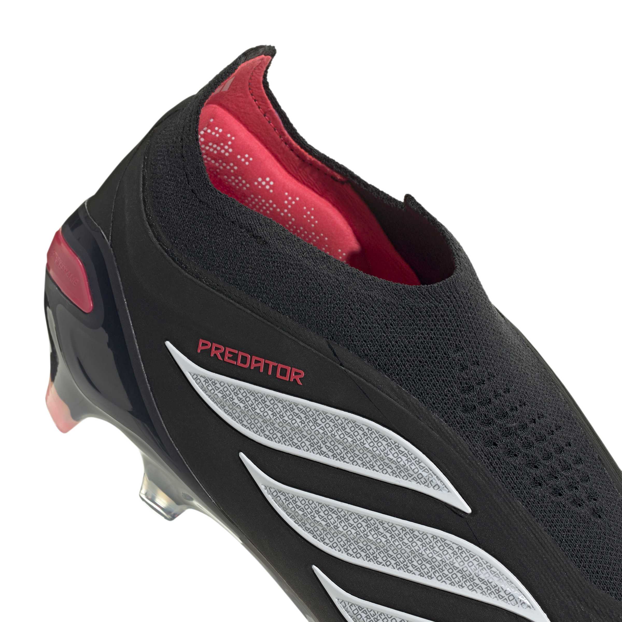 JS0408_7_FOOTWEAR_Photography_Detail View 1_white Scarpe calcio ADIDAS PREDATOR ELITE LL FG Black White Lucid Red