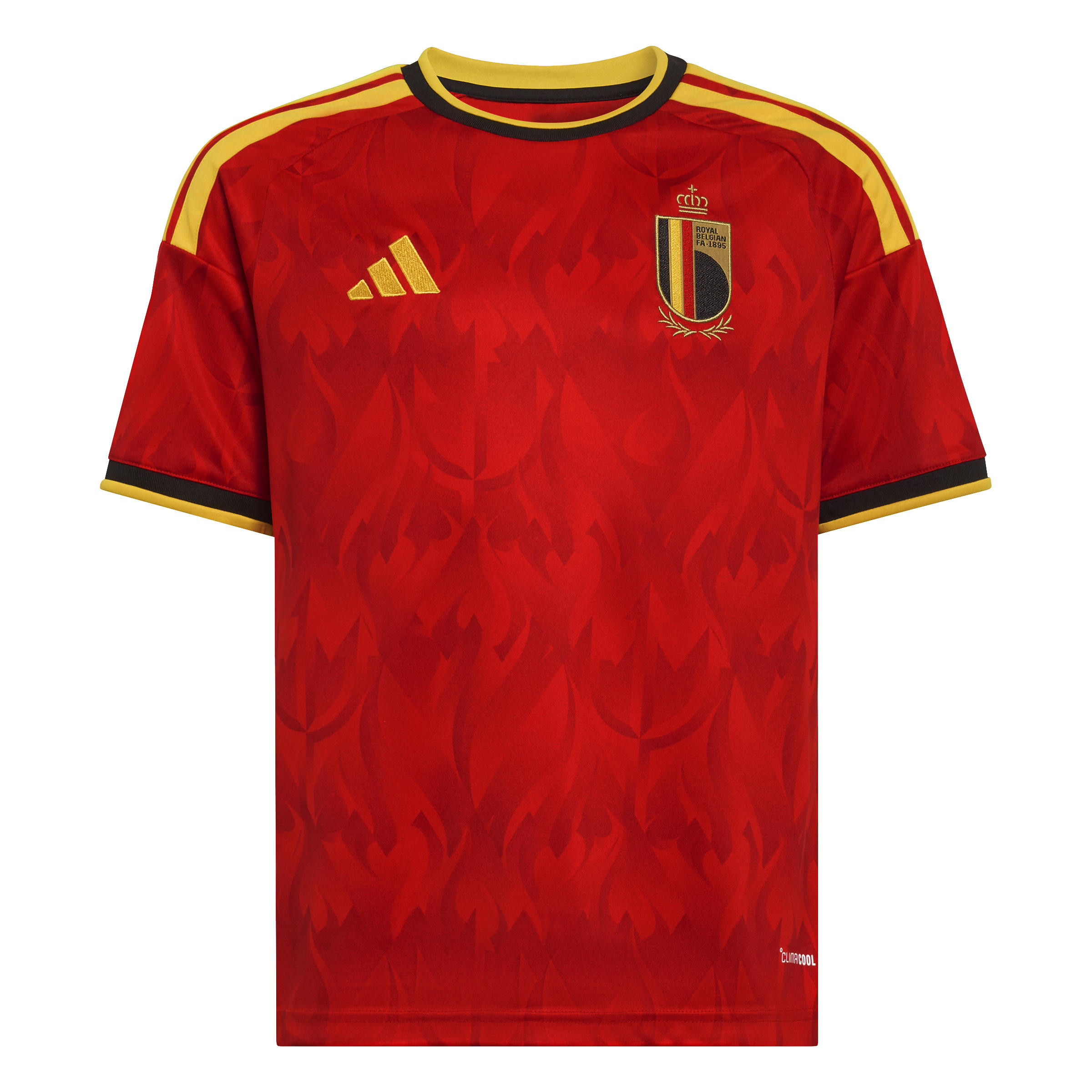 JZ5988_1_APPAREL_Photography_Front Center View_white ADIDAS Maglia Home BELGIO 26 Junior