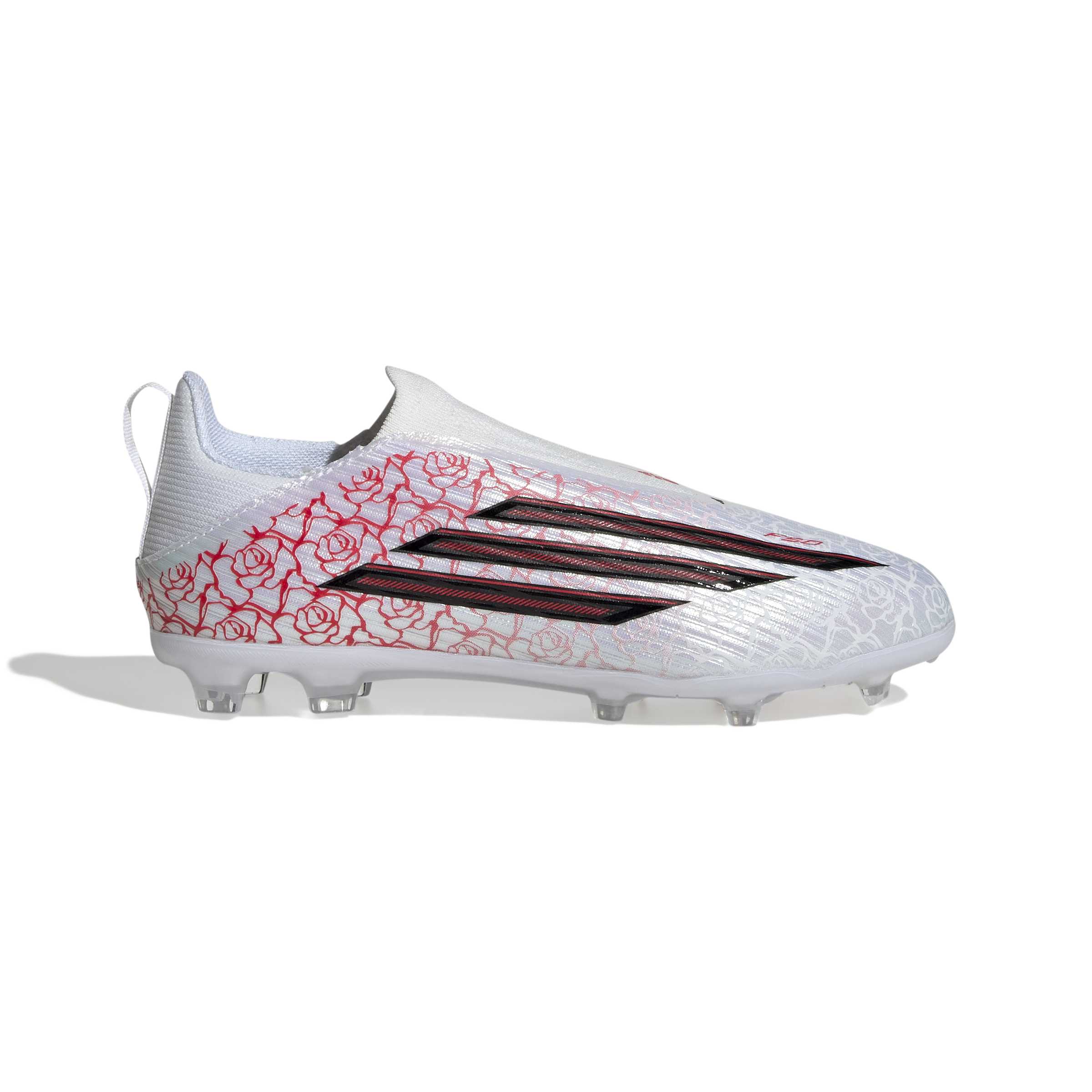 KJ3780_1_FOOTWEAR_Photography_Side Lateral Center View_white Scarpa calcio ADIDAS F50 LEAGUE LL FG/MG Junior