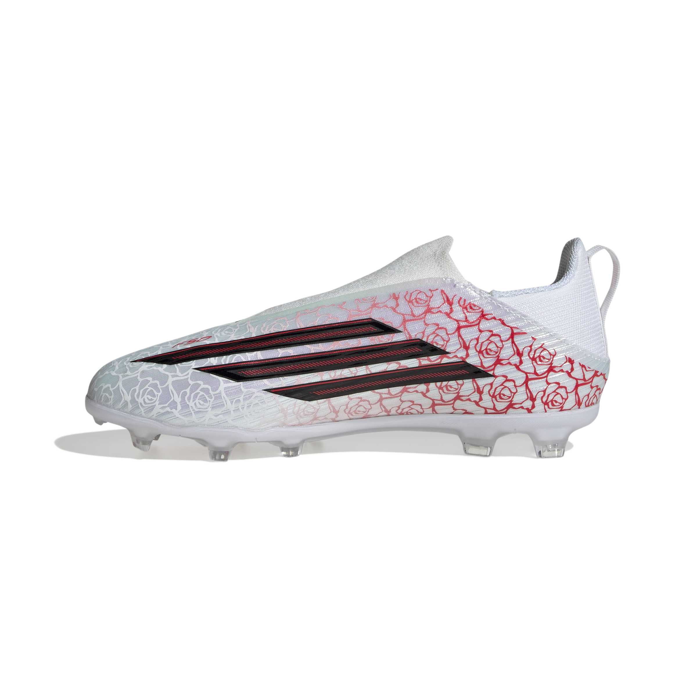 KJ3780_4_FOOTWEAR_Photography_Side Medial Center View_white Scarpa calcio ADIDAS F50 LEAGUE LL FG/MG Junior