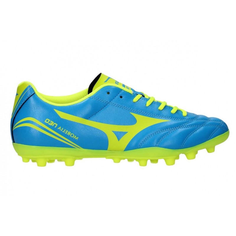 MIZUNO SCARPA CALCIO MORELIA NEO CL AG P1GA165844 scarpe da calcio Mizuno tomaia sintetica leggera (solo 220 g.) per campi sintetici rinforzi in punta e sui lati per limitarne l'abrasione