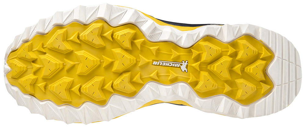 Scarpa da corsa su sterrato da uomo Mujin 7 di Mizuno ammortizzata e resistente per lunghe distanze.