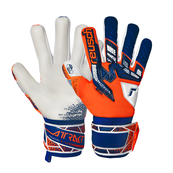 Reusch Attrakt Freegel Gold NC 5570135 2500 2500 1 Guanto portiere REUSCH ATTRAKT FREEGEL GOLD NC Orange Blue