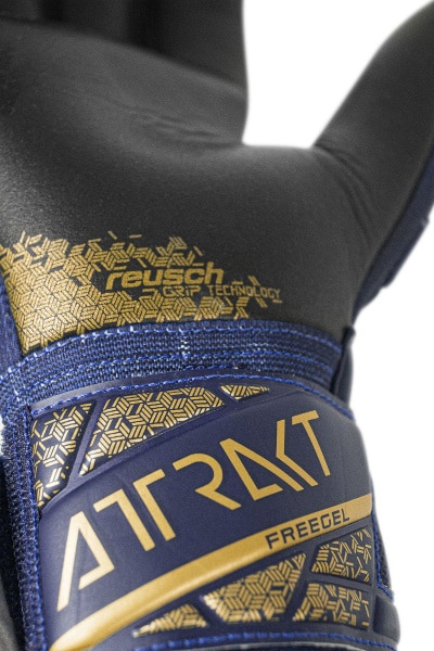 Reusch Attrakt Freegel Silver 5470235 4411 4411 5 Guanto portiere REUSCH ATTRAKT FREEGEL SILVER Blue Gold