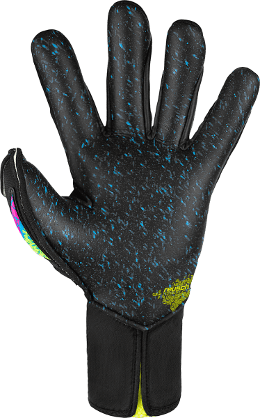 Reusch Attrakt Fusion Strapless 5470979 7052 black yellow back Guanto portiere REUSCH ATTRAKT FUSION STRAPLESS