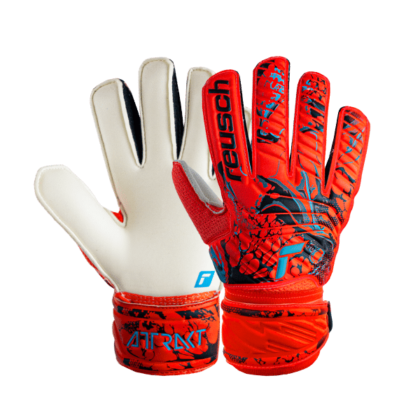 Reusch Attrakt Grip Junior 5372815 3334 black red 1 Guanto portiere ATTRAKT GRIP REUSCH Junior
