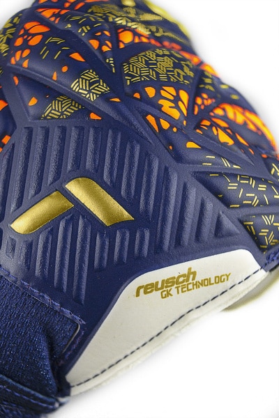 Reusch Attrakt Grip Junior 5472815 4410 4410 2 Guanto portiere ATTRAKT GRIP REUSCH Junior Blue Gold