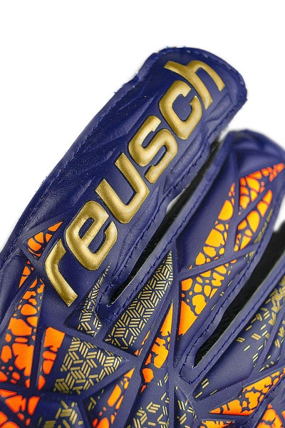 Reusch Attrakt Grip Junior 5472815 4410 4410 4 Guanto portiere ATTRAKT GRIP REUSCH Junior Blue Gold