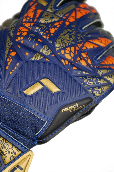 Reusch Attrakt Silver Junior 5472215 4411 4411 2 Guanto portiere ATTRAKT SILVER JUNIOR REUSCH Blue Gold