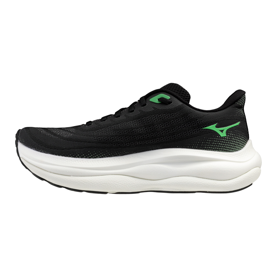SH_J1GC250255_03 Scarpa running uomo WAVE SKY 9 MIZUNO Black Green