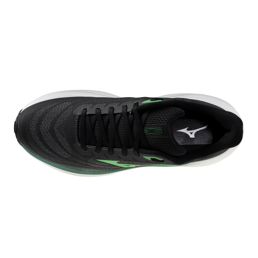 SH_J1GC250255_04 Scarpa running uomo WAVE SKY 9 MIZUNO Black Green