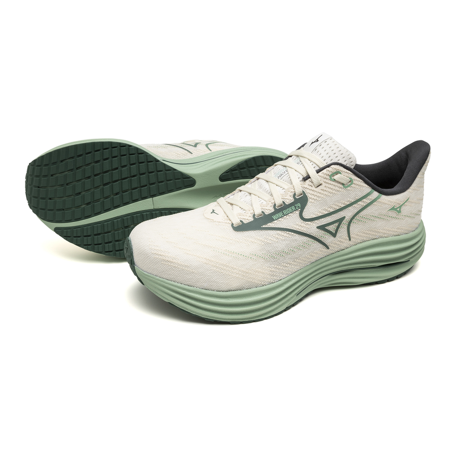 Scarpa running WAVE RIDER 29 MIZUNO Snow Green