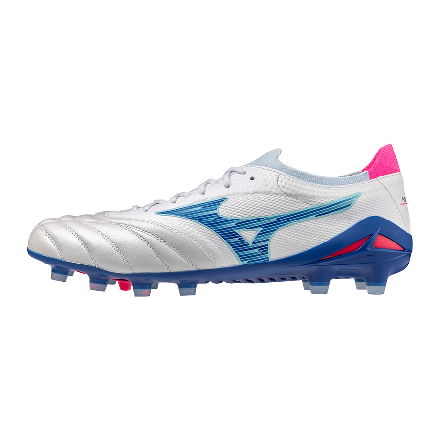 SCARPE calcio MIZUNO MORELIA NEO IV BETA ELITE MD White Turquoise Pink