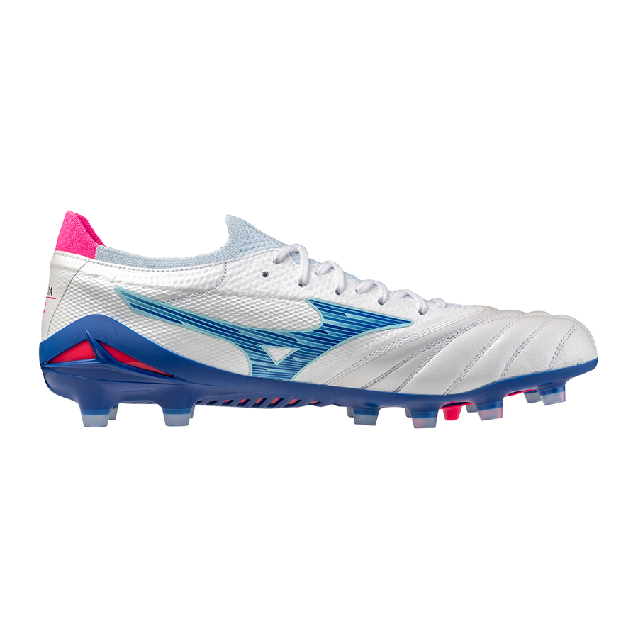 SCARPE calcio MIZUNO MORELIA NEO IV BETA ELITE MD White Turquoise Pink