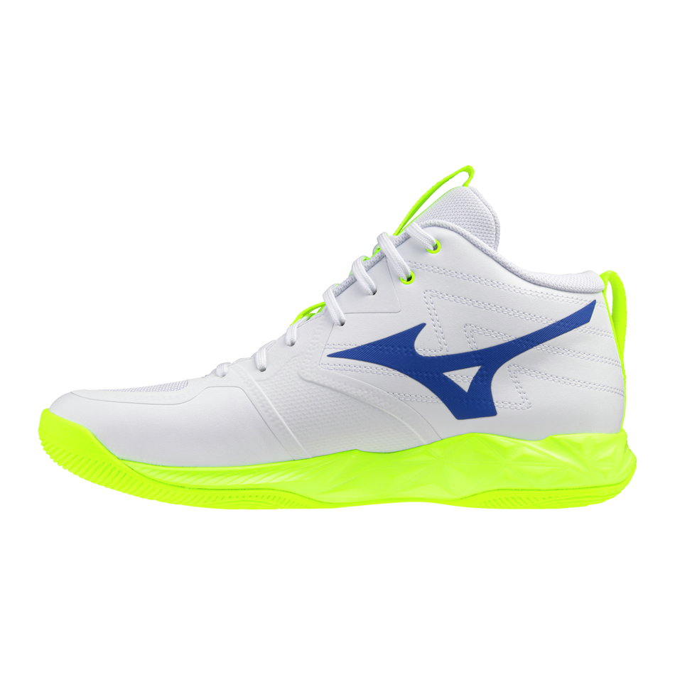 SH_V1GA254539_03 Scarpa Volley WAVE MOMENTUM PRO MID Mizuno White/Lightning Yellow